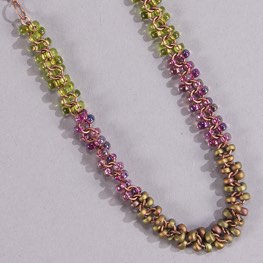 Through the Grapevine Magatama Necklace Zinfandel